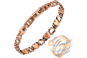 Vicmag Copper Bracelet for Women Ultra Strength Magnetic Bracelets with Effective Magnets 99.9% Pure Copper Jewelry Present with Adjustment Tool