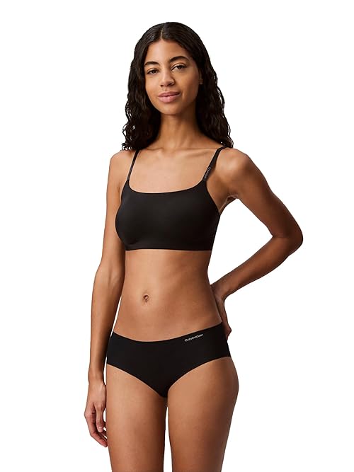 Calvin Klein Women's Invisibles Adjustable Strap Bralette Bra, -black, S