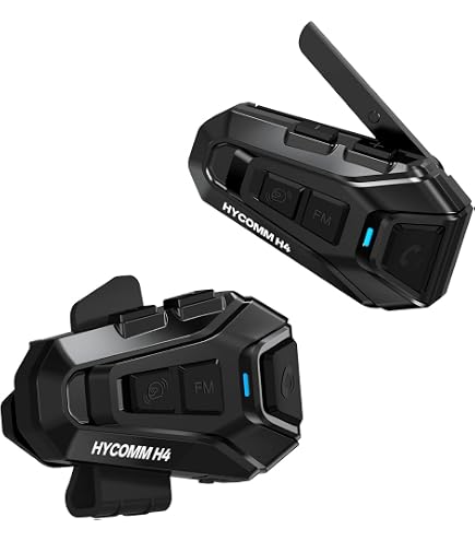 JESIMAIK Motorcycle Helmet Bluetooth Headset, 10-Rider 2KM