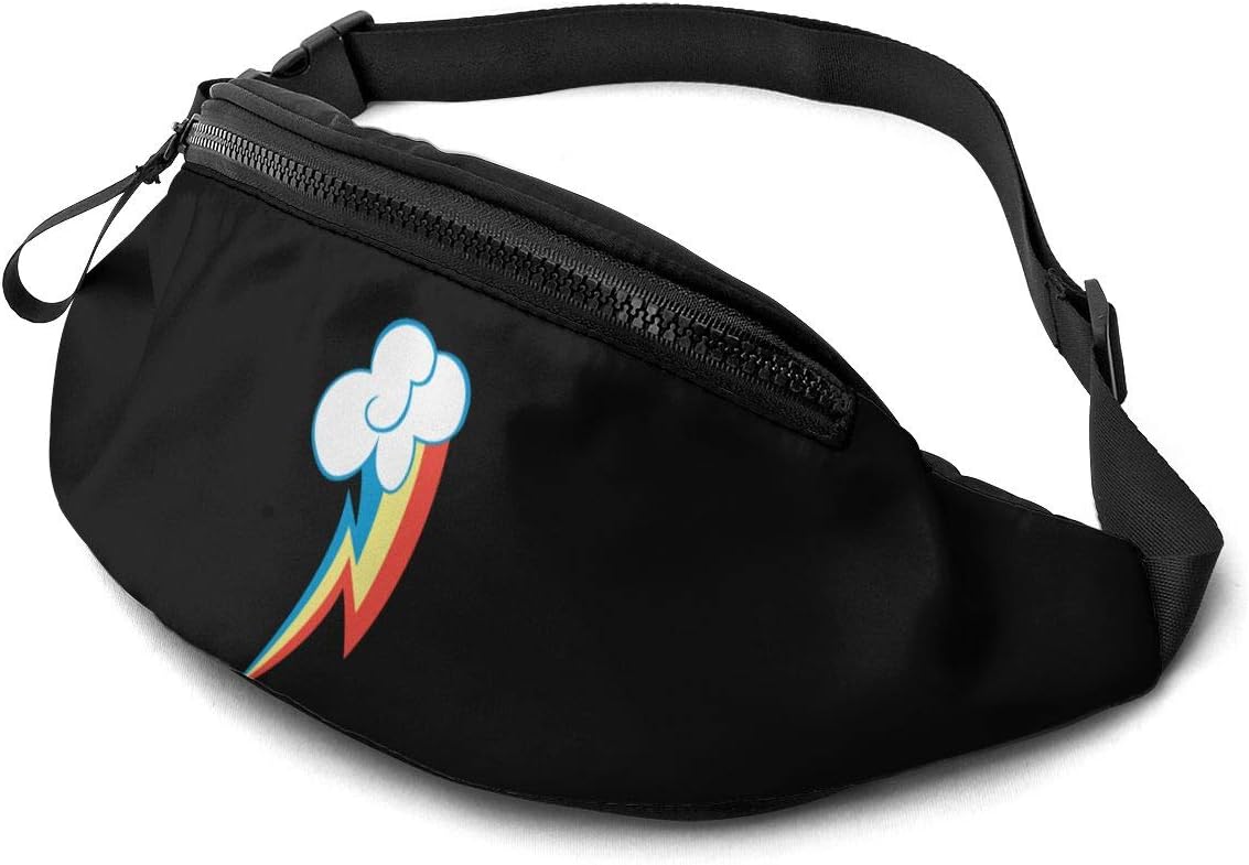 Rainbow Dash Fanny Pack Waist Bag For Outdoor Travel Hiking Festivel, Adjustable Belt For Men & Women