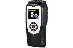 FUNTELL Wood Moisture Meter, Pinless Wall Moisture Detector for Non-Destructive, Moisture Detection in Drywall, Moisture Sensor Digital Humidity Tester for Firewood