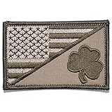 Shamrock USA Flag 2.25 x 3.5 inch Morale Patch - Coyote Brown