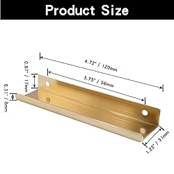 Cionyce 12 Pack Hidden Cabinet Pulls 4.72"/120mm