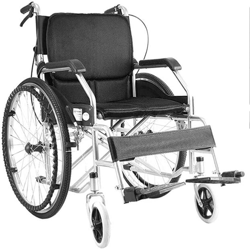 Wheelchair Selfpropelled, Folding With Adjustable Foot Pedal Removable
