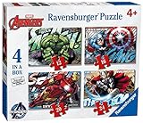 Avengers 4 in a Box Puzzles Featuring Captain America The Hulk Iron Man and Thor