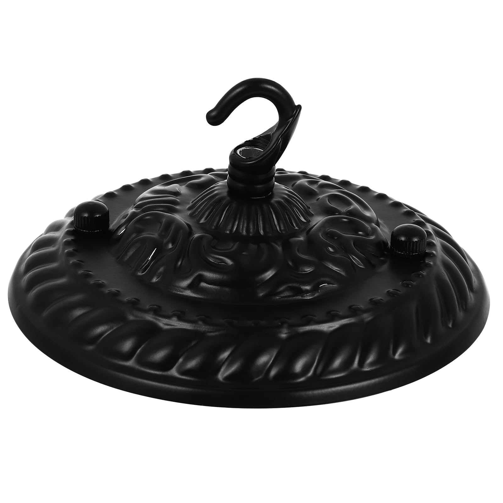 CAXUSD Retro Black Chandelier Canopy, 13x13x6.4cm, Indoor, LED, Energy Efficient, Ceiling Mount, Non Removable, for Cafes, Bars, Restaurants, Commercial Spaces