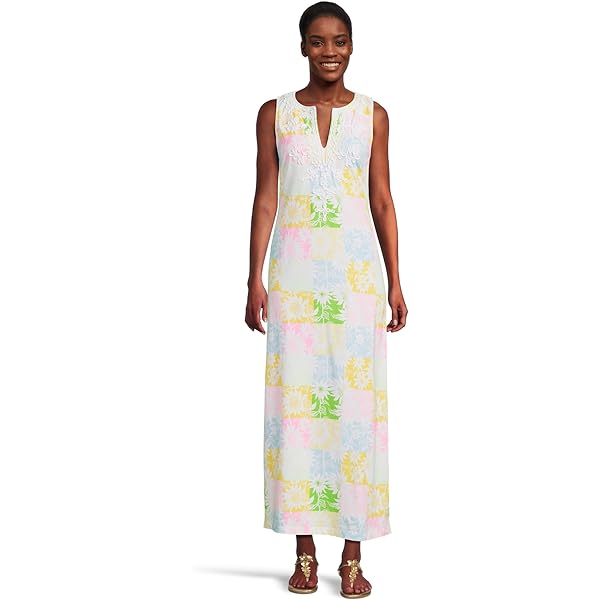 Lilly Pulitzer Women's Carmilla Maxi, Resort White Barefoot Beachcombers  Engineered Knit Dress at Amazon Women's Clothing store