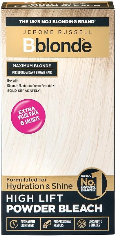 Jerome Russell Bblonde High Lift Powder Bleach 6–7 Shades Kit 6 Sachets