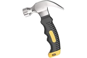 8 Oz Claw Hammer, Camping Hammer,Small Hammer for Women,Nail Hammer,Kids Hammer，safety hammer,With Comfortable Soft Handle,An
