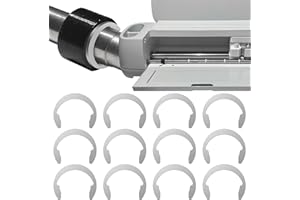 ARSUNOVO 12-Pack Retaining Clip Rings Compatible with Cricut Maker Rubber Roller Replacement Parts - Keep Rubber Roller in Place, Retention Clamps Compatible with Cricut Machine