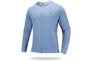 CAMEL CROWN Men's UPF 50+ Long Sleeve Full Zip Shirt Mens Sun Hoodie SPF Uv Light Jacket Sun Protection Shirts Rash Guard