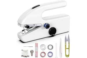 AOVLY Handheld Sewing Machine,Two dear,Mini sewing machine,Easy to Use and Fast Stitch Suitable for Clothes,Fabrics, DIY Home Travel Electric Handheld Sewing Machine for Beginners