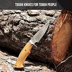 BIGCAT ROAR Handmade Damascus Hunting Knife