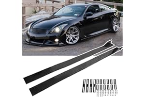 YHoptional 6 Pcs Universal Car Side Skirts 78.7" Car Rocker Panels Body Kit Side Skirt for BMW Infiniti G37 Chevy Camaro Honda Civic Accord Camry Corolla Nissan Ford VW Mazda (Glossy Black)