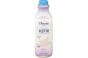 Lifeway Organic Whole Milk Kefir Smoothie, Plain, 32 Ounce