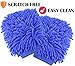 Microfiber Chenille Dusting Mitt for Home and Car Cleaning - Set of 2 Hand Duster Gloves by bogo Brands (Blue)