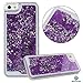iPhone 6s case,iphone 6 case, Liujie Liquid Cool Quicksand Moving Stars Bling Glitter Floating Dynamic Flowing Case Liquid Cover for Iphone 6 (purple+gold)