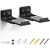 ELETIUO Soundbar Wall Mount Bracket for Samsung, LG, Sony, JBL, Vizio, Sonos and More, Depth Adjustable 3.5”-6.1”, Soundbar Shelf Under TV, Black