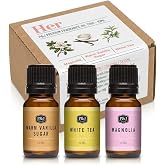 P&amp;J Trading Her Trio Set of 3 - Warm Vanilla Sugar, White Tea &amp; Magnolia - Premium Concentrated Trio Set for Candle, Diffusers, Soap Making, Car Freshies &amp; DIY Crafts - USA Made, 10 ML