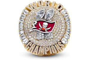 DmiTesoros NATIONAL FOOTBALL CHAMPIONSHIP RING 2020 Tampa Bay WITH WOOD BOX GIFT FOR CHRISTMAS AND BIRTHDAY