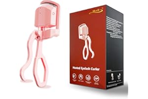 SAUGELLA Premium Heated Eyelash Curler with Temperature Control,USB Rechargeable Portable Electric Eyelash Curler,Eyelash Curlers Heated with Sensing Heating Silicone Pad,Quick Natural Curling Eye Lashes, Red