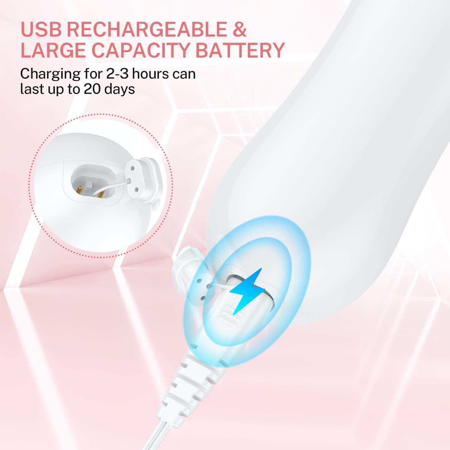 Electric Facial Cleansing Brush Waterproof Red/Blu Light Face Brush Spin Rechargeable Misiki IPX7 Exfoliating Face Brush with 3 Mode, 5 Brush Head for Exfoliating, Massaging, Removing Blackhead: Beauty