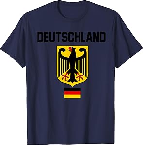 Germany German Football Soccer Ball Travel Retro Jersey T-Shirt