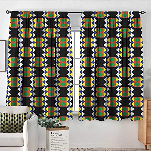 Living Room Curtains Kente Pattern South African Ethnic Zulu