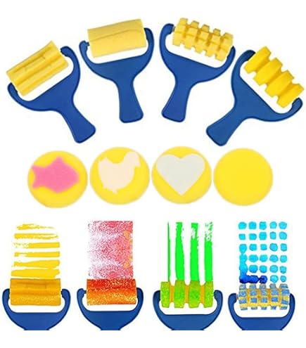 Lot de 12 éponges de peinture pour tout-petits - Formes de dessin en éponge - Outil de dessin de graffiti à faire soi-même - Pinceau de peinture pour tout-petits Lot de 12 éponges de peinture pour tout-petits - Formes de dessin en éponge - Outil de dessin de graffiti à faire soi-même - Pinceau de peinture pour tout-petits