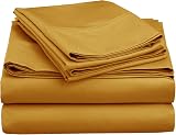 MOONLIGHT20015 King Duvet Cover Set Ochre Solid Microfiber 2 Pillowcases view 8