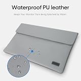 ARZOPA 16.1 Inch Portable Monitor Sleeve Bag PU Leather Grey view 4