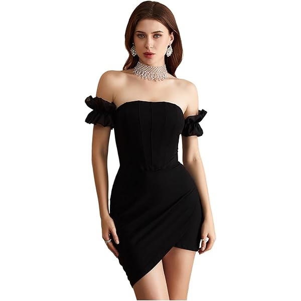 Amazon.com: Women's Black One Piece Dresses |Knee-Length Dress | Bodycon  Western Dress for Women| Girl's Short Dress | Size-S : Clothing, Shoes &  Jewelry