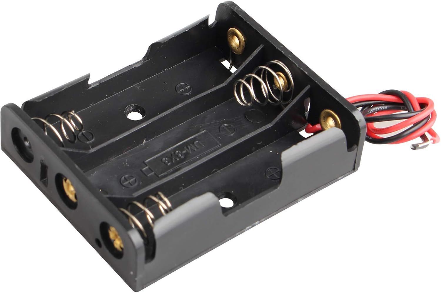 HALJIA 6Pcs 4.5V AA 3 x 1.5V Plastic Battery Holder Case Battery Storage Box with Wire Leads, 5.75 x 4.65 x 1.5cm - Image 3