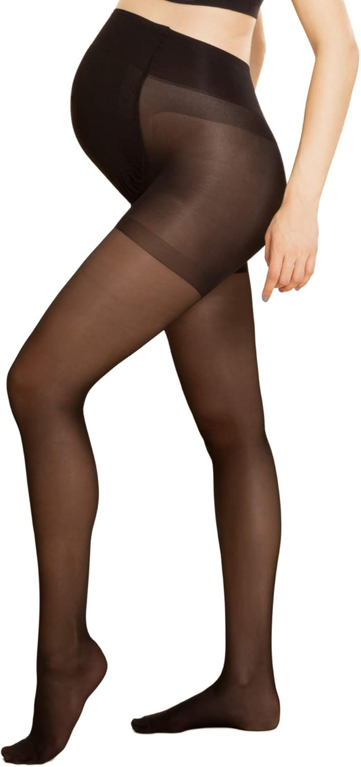 MAMARELLA Seamless maternity pantyhose with support effect, 30 DEN