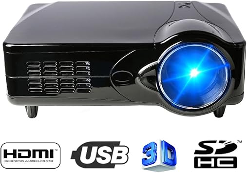 Flylinktech® D9HB Proyector LED HD Home Cinema Teatro Soporte USB ...