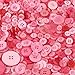 Swpeet 650 Pieces Assorted Sizes Resin Buttons 2 and 4 Holes Round Craft Buttons for Sewing DIY Crafts Children's Manual Button Painting (Pink)
