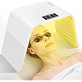 monhallnow Red Light Therapy for Face, Led Face Mask, Light Therapy Blue Red Light Therapy Mask at Home, 7 Colors LED Face Tool Light Therapy