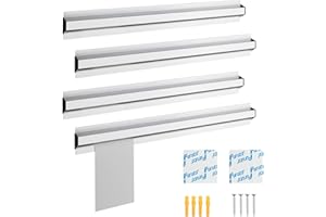 CJGYZ 4 Pack 16 Inch Aluminum Ticket Holder for Restaurant, Slide Check Rack for Kitchen Orders, Cafe Bills, and Bar Tabs