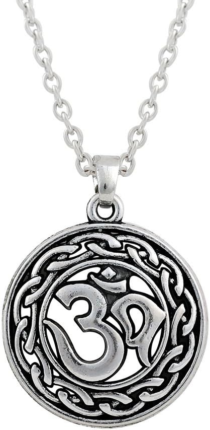 Religious Mandala AUM OM Pendant Necklace Tibetan Indian Buddhist Jewelry