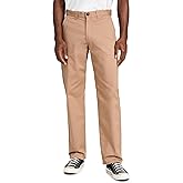 Naked & Famous Denim Men's Straight Chino Beige Stretch Twill Trousers