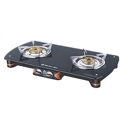 Bajaj Majesty Infinity Stainless Steel 2 Burner Gas Stove, Metallic