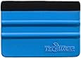 TECKWRAP Plastic Felt Edge Squeegee 4 Inch for Car Vinyl Scraper Decal Applicator Tool 1 pcs (with Black Felt Edge)