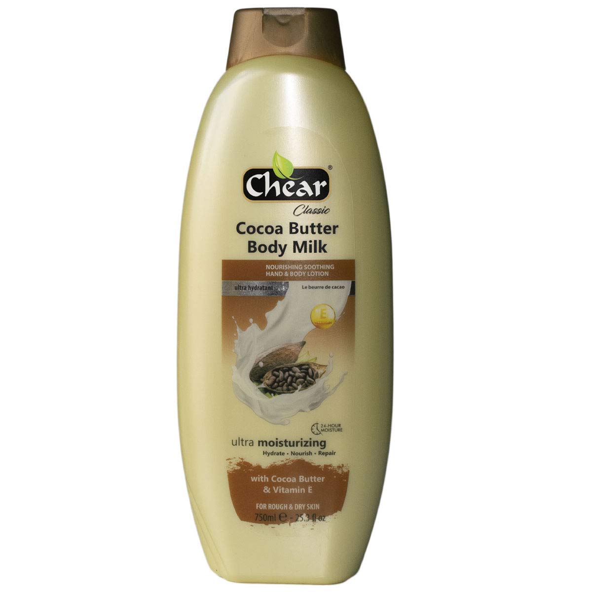 Chear Cocoa Butter & Vitamin E Ultra Skin Moisturizing Hand & Body Lotion 750ml - 24 Hour Moisture