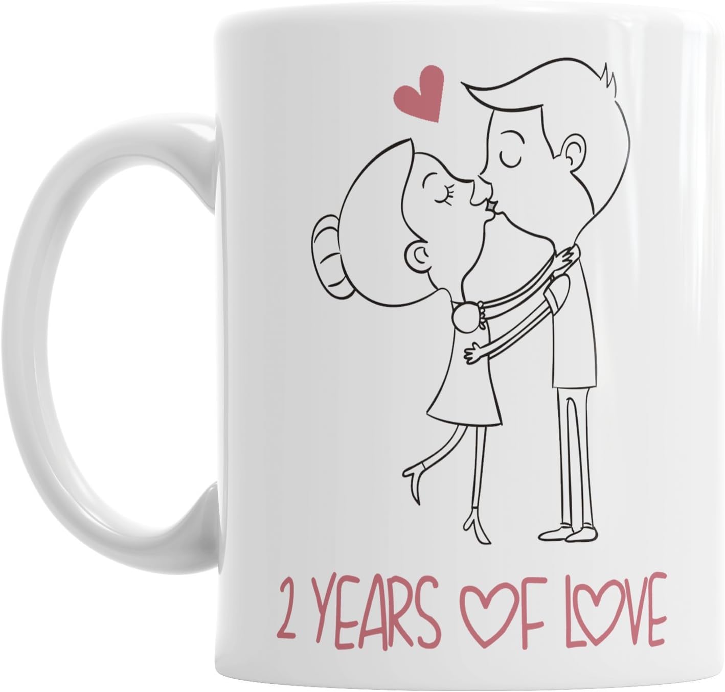 Gift Original 2 Years of Love Valentines Mug Girlfriend Boyfriend Husband Wife Anniversary