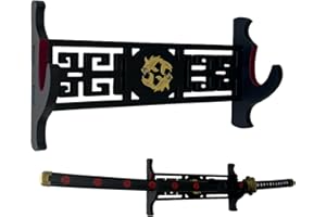 Kodeqian katana Sword Wall Mount Holder 1 Tier Velvet goldfish patterns Padded Samurai Sword Display Rack Wakizashi Sword Stand Zoro Animation Sword Display