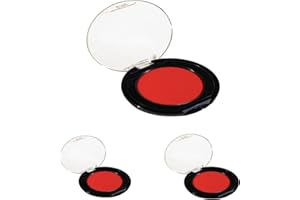 DUUPEAK Fingerprint Ink Pad 3 Pcs, Quick-Drying & Portable, for Office Notary Supplies, Identification Security ID & Law Enforcement Fingerprint Cards Stamp Pad (Red