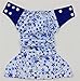 5 Pcs Baby Washable Reusable Cloth Diapers Adjustable Snap with 2 Inserts Each