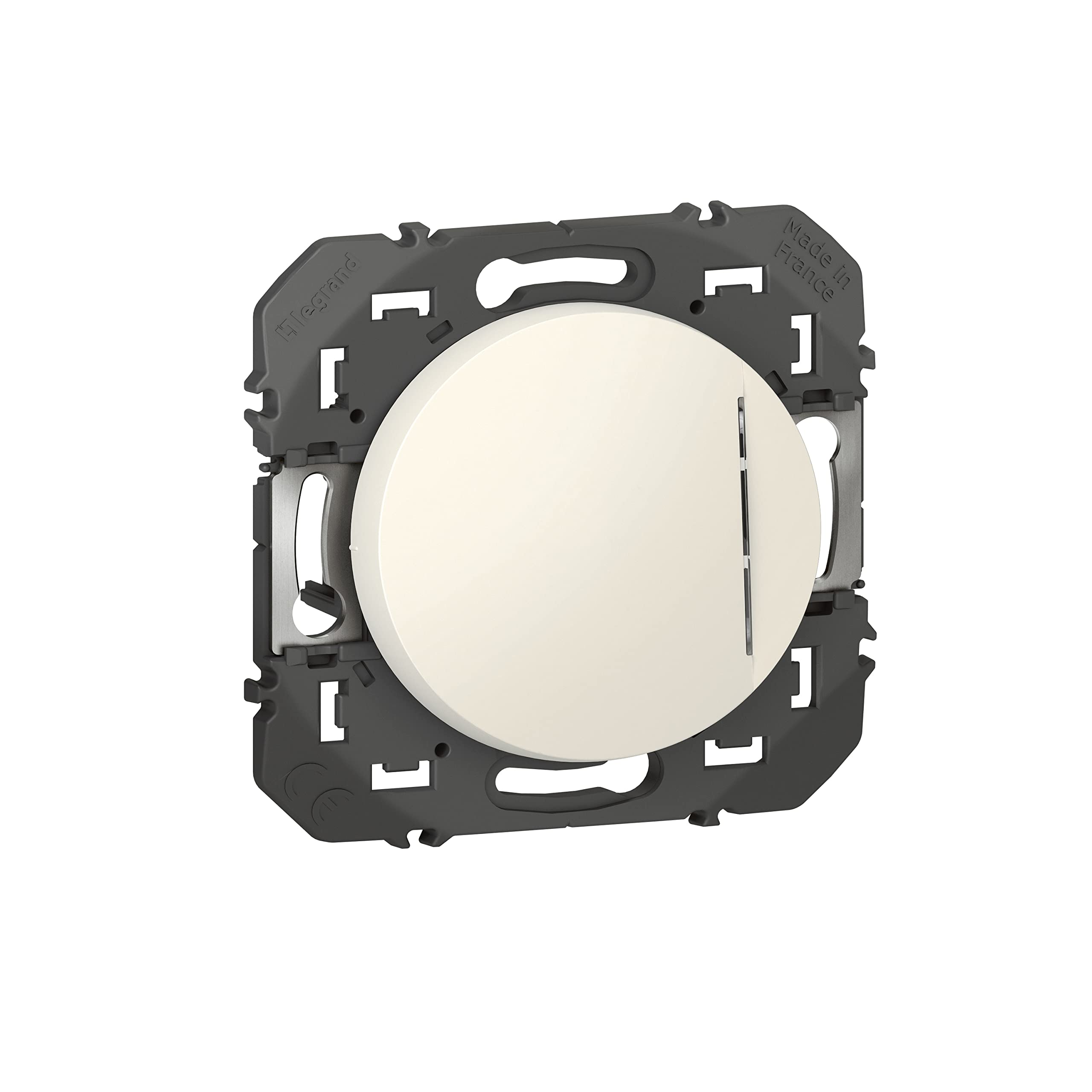 Legrand | Dooxie Range Two-Way Switch with Indicator Light, Light Function for Easy Location, Quick Connection Without Tools, Bright White Finish