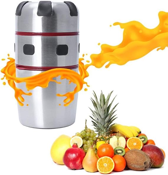 Stainless Steel Manual Citrus Juicer Orange Lemon Fruit Lid Rotation