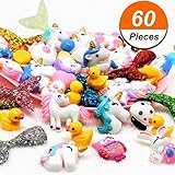 VAMEI 60 PCs Slime Charms with Mermaid Tail Unicorn Resin Flatback of Slime Beads for Ornament Scrapbooking DIY Crafts